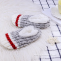 autumn winter fleece knitted floor support shoes